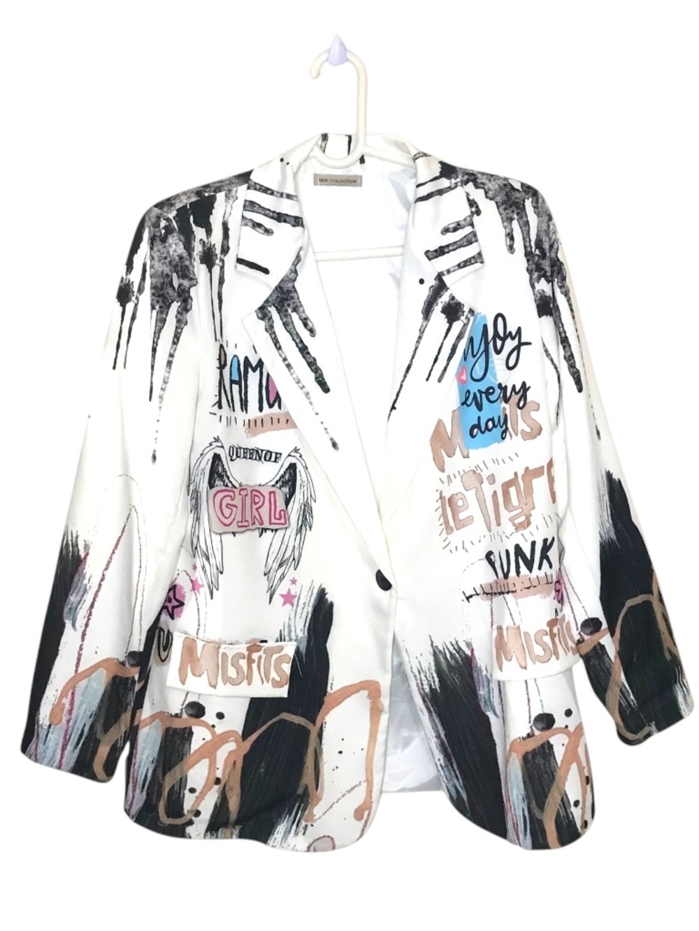New Collection Italy Graphic Print Blazer Jacket L/XL